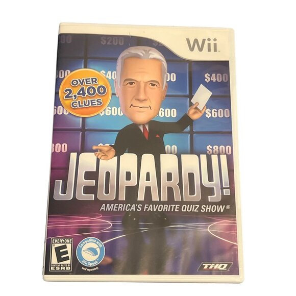 Jeopardy! Wii Game 2400+ Clues Americas Favorite Quiz Show Booklet Case Game - Picture 1 of 3